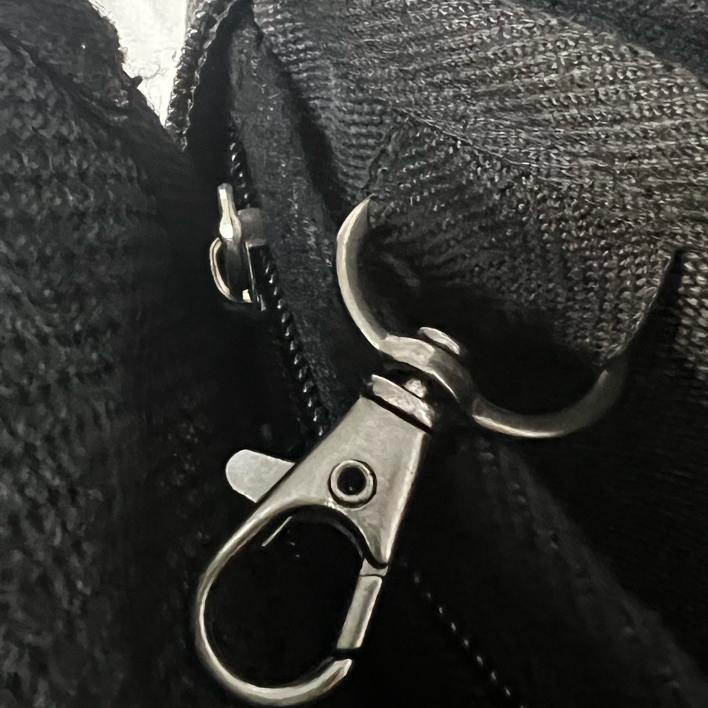 OU LI LAI Casual Charcial Gray Stone Wash Canvas Bag with Adj Shoulder Strap - Picture 7 of 13